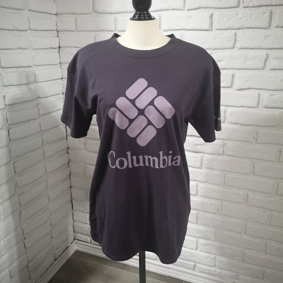 Columbia Men's Size Medium Purple Short Sleeve Straight Fit T-shirt - Picture 1 of 11